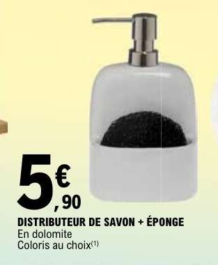 DISTRIBUTEUR DE SAVON + ÉPONGE