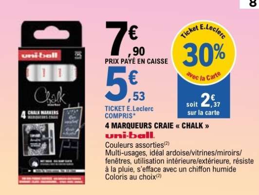 4 MARQUEURS CRAIE « CHALK »