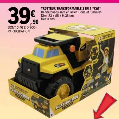 TROTTEUR TRANSFORMABLE 2 EN 1 “CAT”