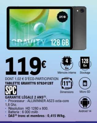 TABLETTE GRAVITY6 97924128T