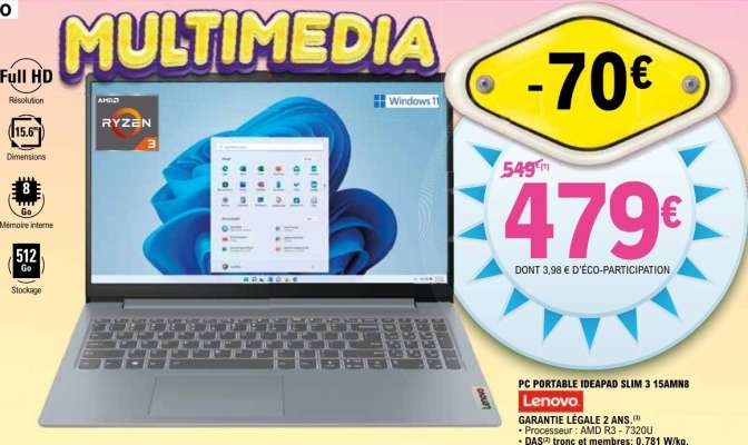 PC PORTABLE IDEAPAD SLIM 3 15AMN8