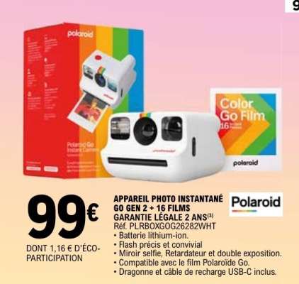 APPAREIL PHOTO INSTANTANÉ GO GEN 2 + 16 FILMS