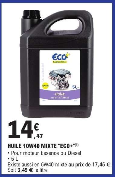 HUILE 10W40 MIXTE "ECO+"