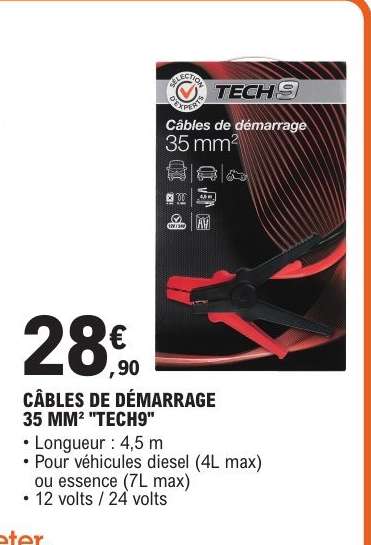 CÂBLES DE DÉMARRAGE 35 MM² "TECH9"