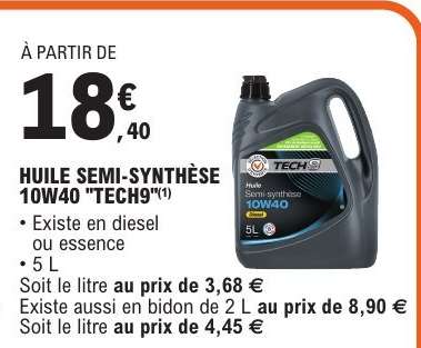 HUILE SEMI-SYNTHÈSE 10W40 "TECH9"