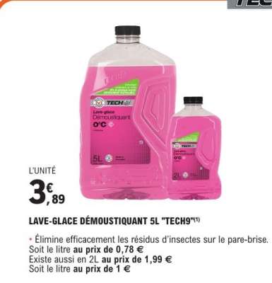 LAVE-GLACE DÉMOUSTIQUANT 5L "TECH9"