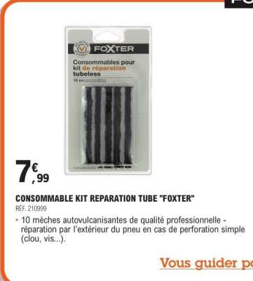 CONSUMMABLE KIT REPARATION TUBE "FOXTER"
