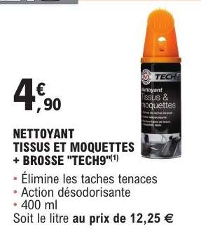 NETTOYANT TISSUS ET MOQUETTES + BROSSE "TECH9"