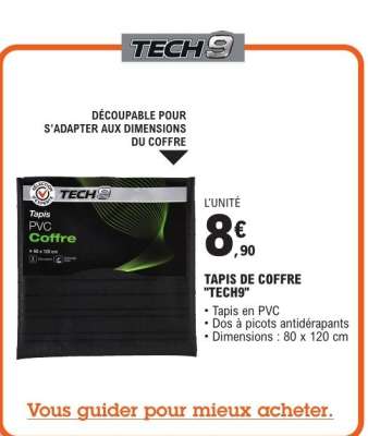TAPIS DE COFFRE "TECH9"