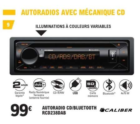 AUTORADIO CD/BLUETOOTH RCD238DAB