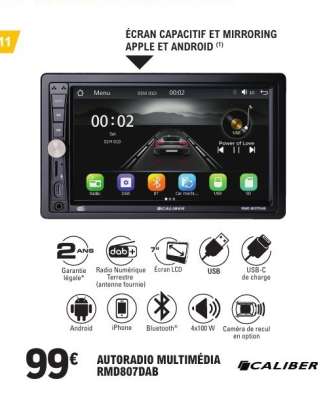 AUTORADIO MULTIMÉDIA RMD807DAB