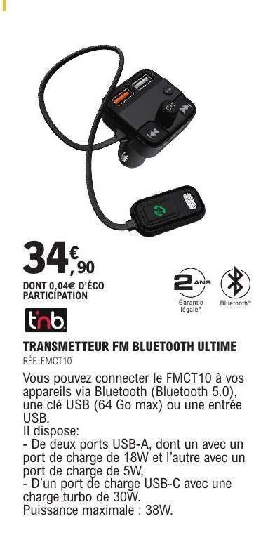 TRANSMETTEUR FM BLUETOOTH ULTIME