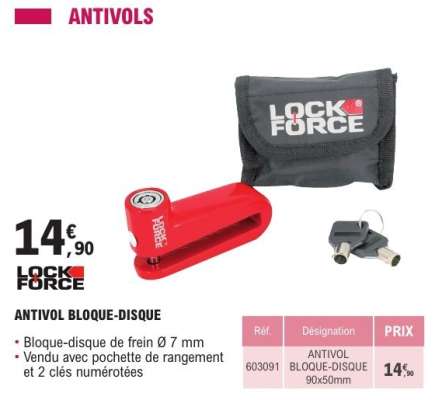 ANTIVOL BLOQUE-DISQUE