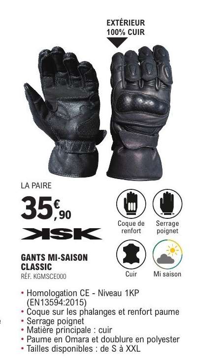 GANTS MI-SAISON CLASSIC
