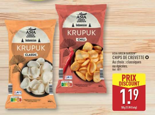 ASIA GREEN GARDEN CHIPS DE CREVETTE