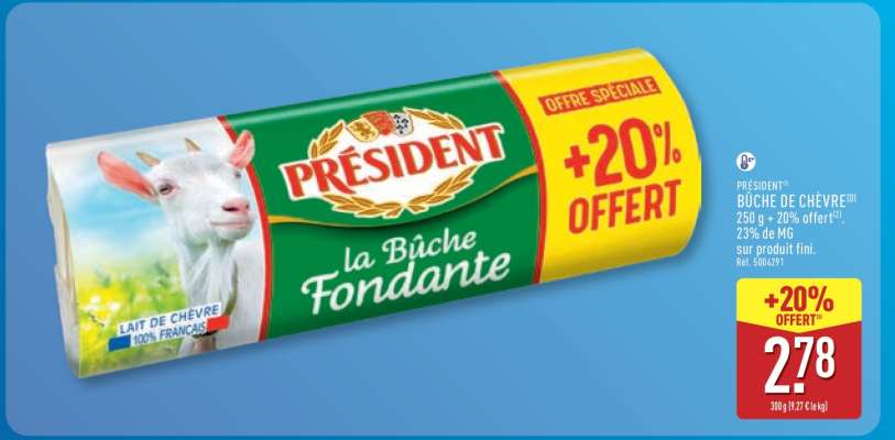 Président bûche de chèvre