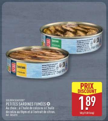 GOLDEN SEAFOOD® PETITES SARDINES FUMÉES