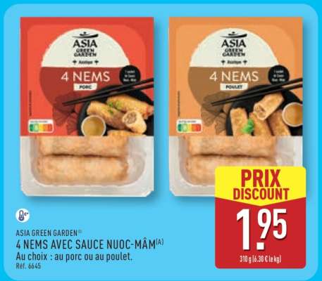 4 Nems avec Sauce Nuoc-Mâm