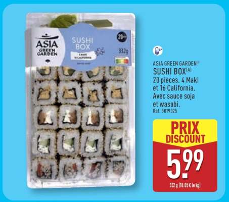 ASIA GREEN GARDEN SUSHI BOX