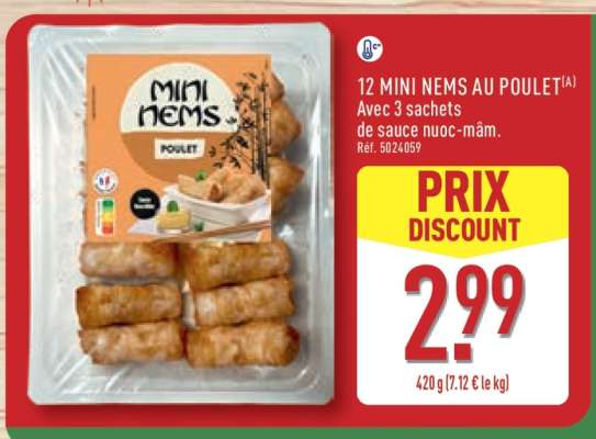 12 mini nems au poulet