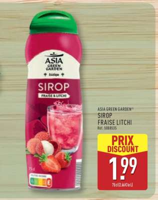 Asia Green Garden Sirop Fraise & Litchi