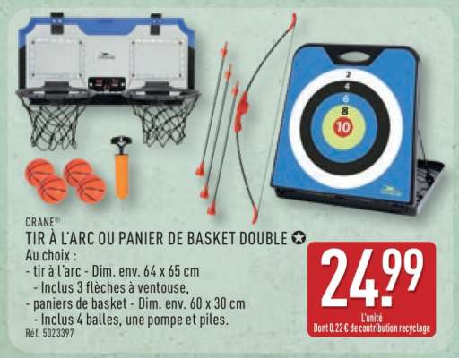 TIR À L'ARC OU PANIER DE BASKET DOUBLE