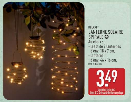 LANTERNE SOLAIRE SPIRALE