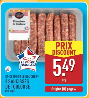 8 saucisses de Toulouse