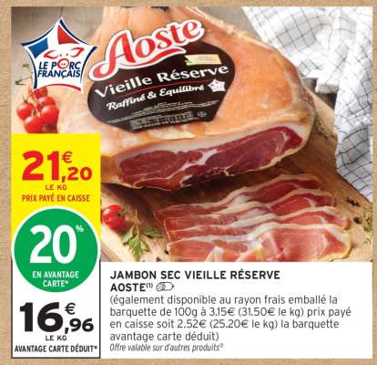 Jambon Sec Vieille Réserve Aoste