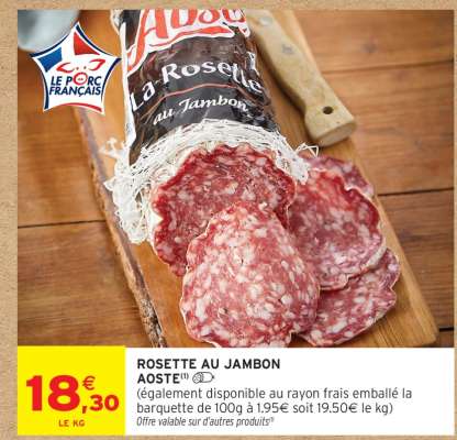 Rosette au Jambon Aoste