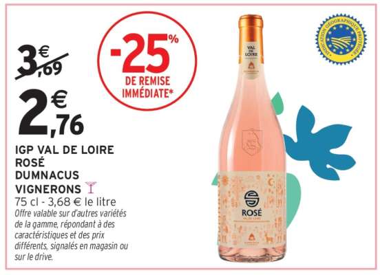 IGP VAL DE LOIRE ROSÉ DUMNACUS VIGNERONS