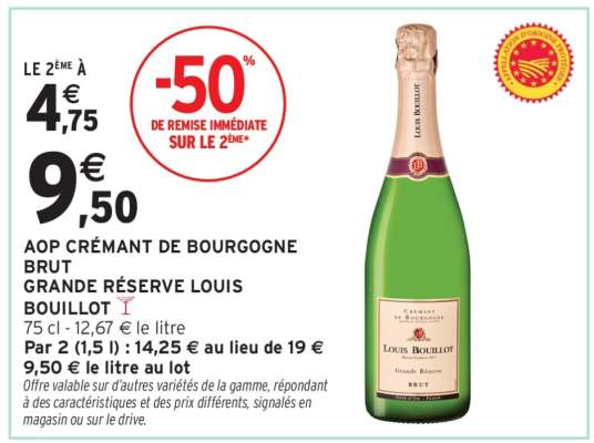 AOP CRÉMANT DE BOURGOGNE BRUT GRANDE RÉSERVE LOUIS BOUILLOT