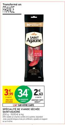Spécialité de Viande Séchée Saint Agaune
