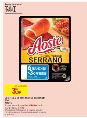 LES FINES ET FONDANTES SERRANO STG