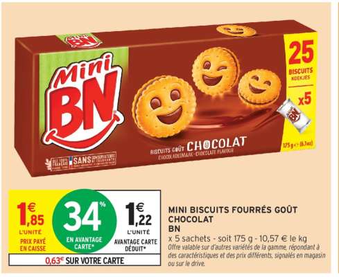 MINI BISCUITS FOURRÉS GOÛT CHOCOLAT