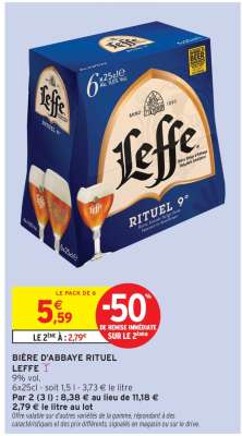 Bière d'Abbaye Rituel Leffe