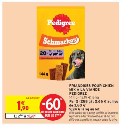 FRIANDISES POUR CHIEN MIX À LA VIANDE PEDIGREE