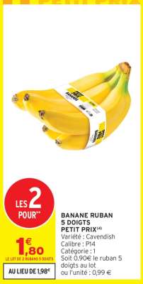 BANANE RUBAN 5 DOIGTS