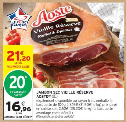 Jambon Sec Vieille Réserve Aoste