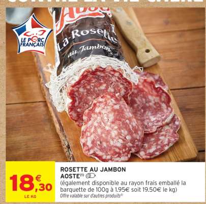 Rosette au Jambon Aoste