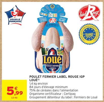 POULET FERMIER LABEL ROUGE IGP LOUÉ
