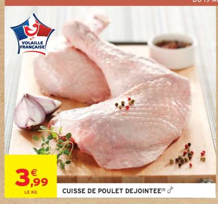 CUISSE DE POULET DÉJOINTÉE