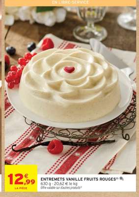 ENTREMETS VANILLE FRUITS ROUGES