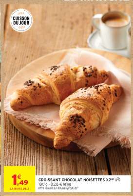 Croissant Chocolat Noisettes x2