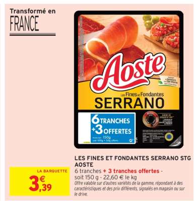 LES FINES ET FONDANTES SERRANO STG AOSTE