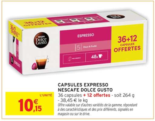 CAPSULES EXPRESSO NESCAFE DOLCE GUSTO
