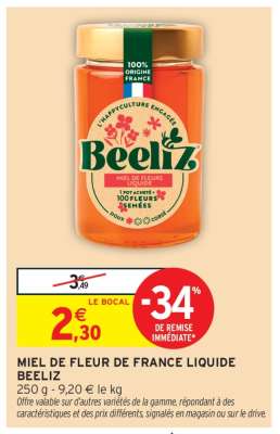 MIEL DE FLEUR DE FRANCE LIQUIDE BEELIZ