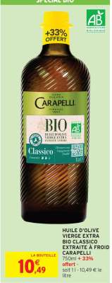 CARAPELLI HUILE D'OLIVE VIERGE EXTRA BIO CLASSICO