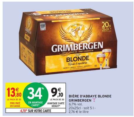 BIÈRE D'ABBAYE BLONDE GRIMBERGEN