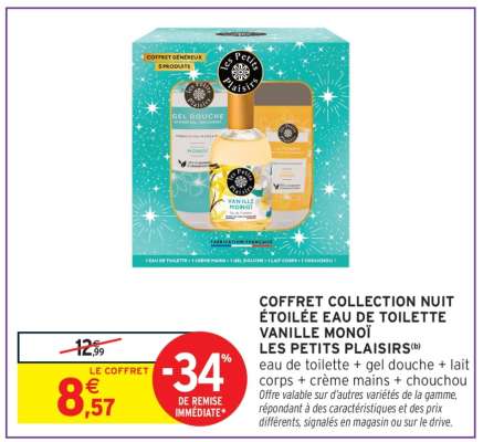 Coffret Collection Nuit Étoilée Eau de Toilette Vanille Monoï Les Petits Plaisirs
